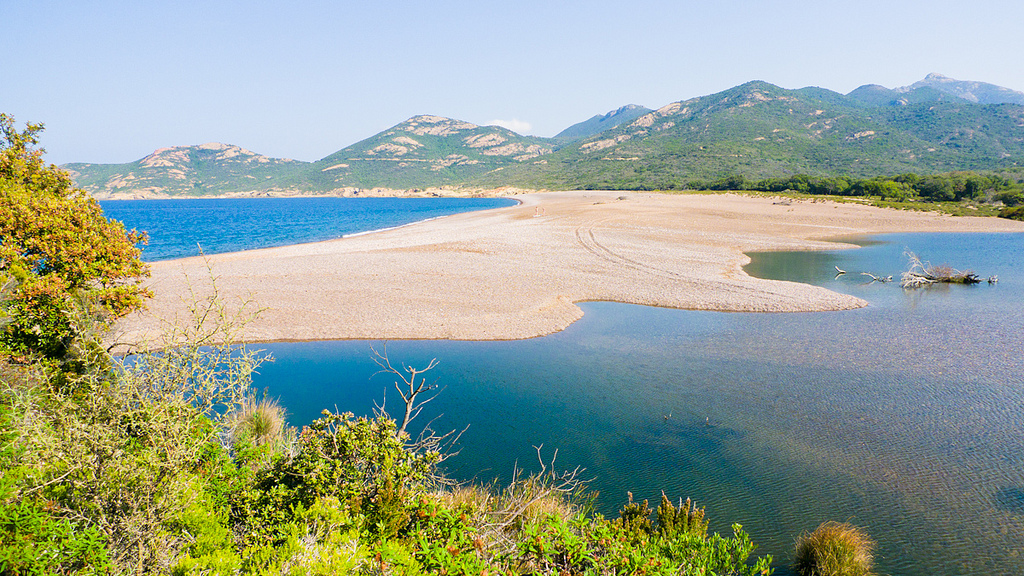 Plage et delta du Fango à Galéria